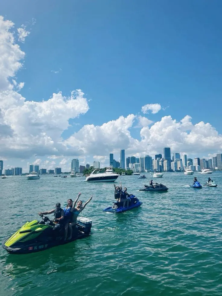 Miami skyline from the water