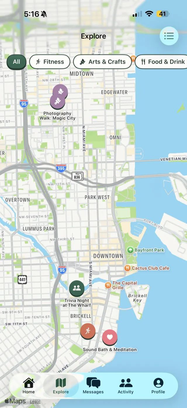 Interactive map of Miami