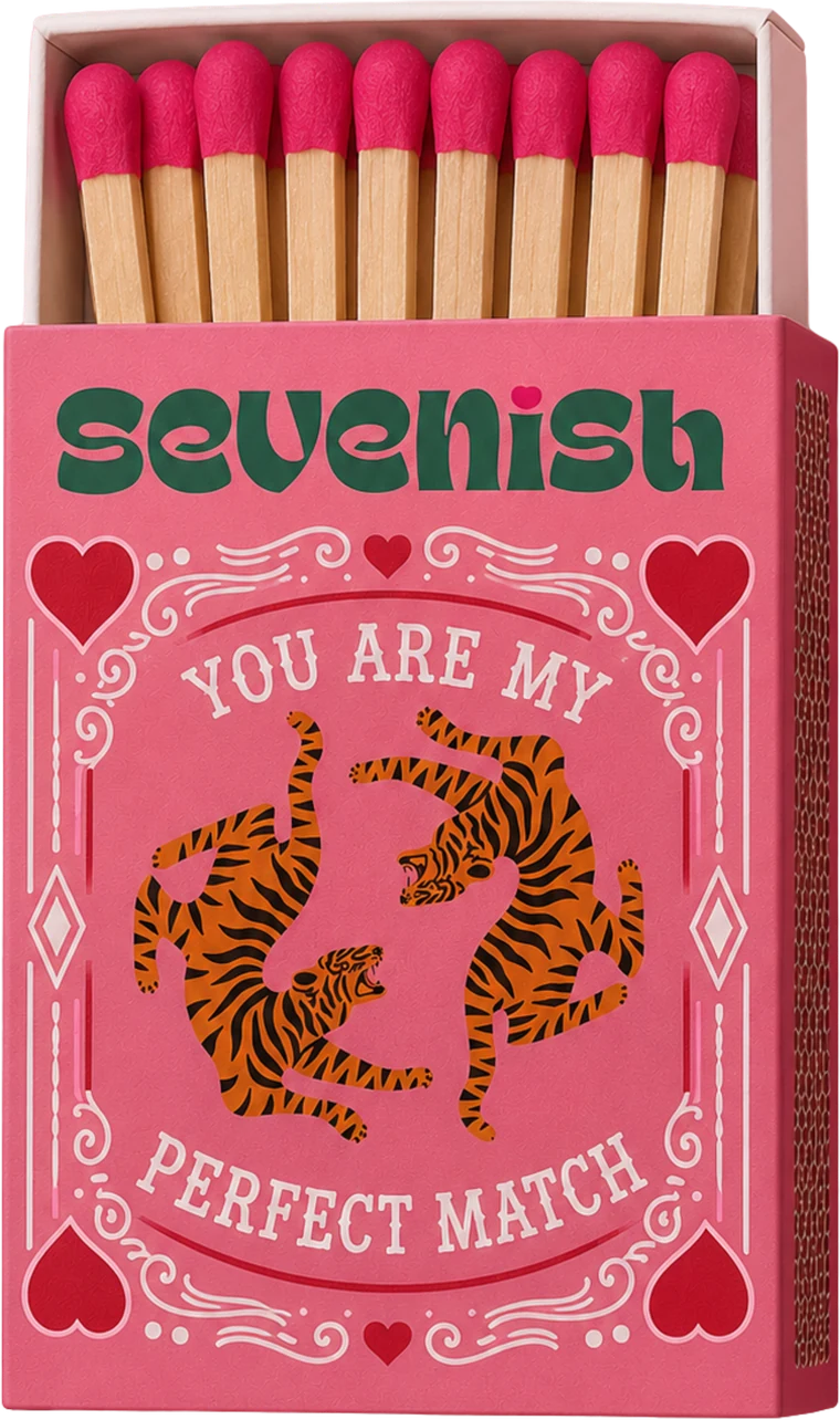 A Sevenish matchbox that reads: you are my perfect match